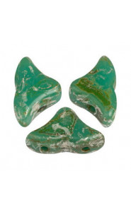 Les perles par Puca® Hélios beads Opaque green turquoise new picasso 63130/65400